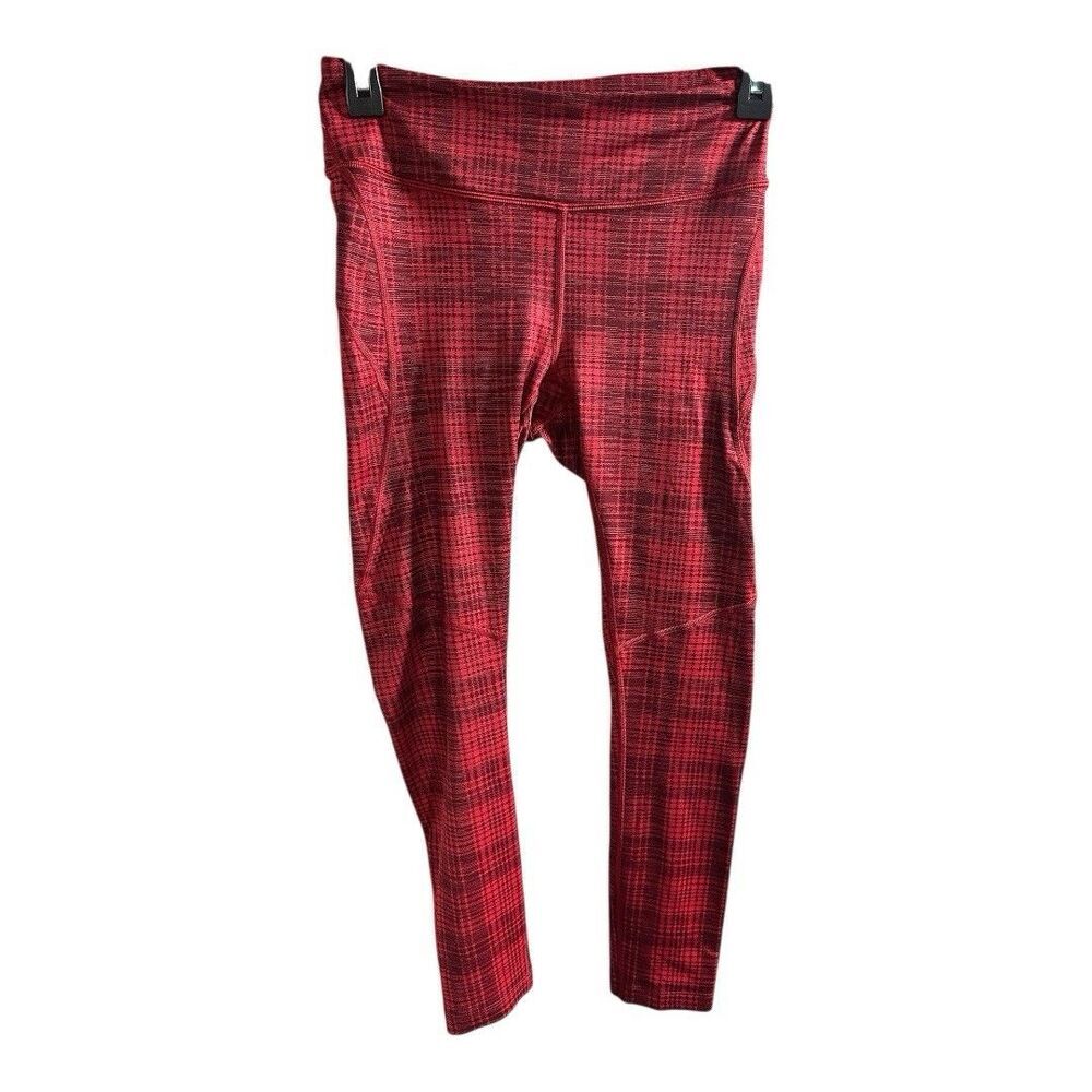 OUTDOOR Voices Move Free 7/8 Legging Plaid Size Small Compression Warm Holiday‎